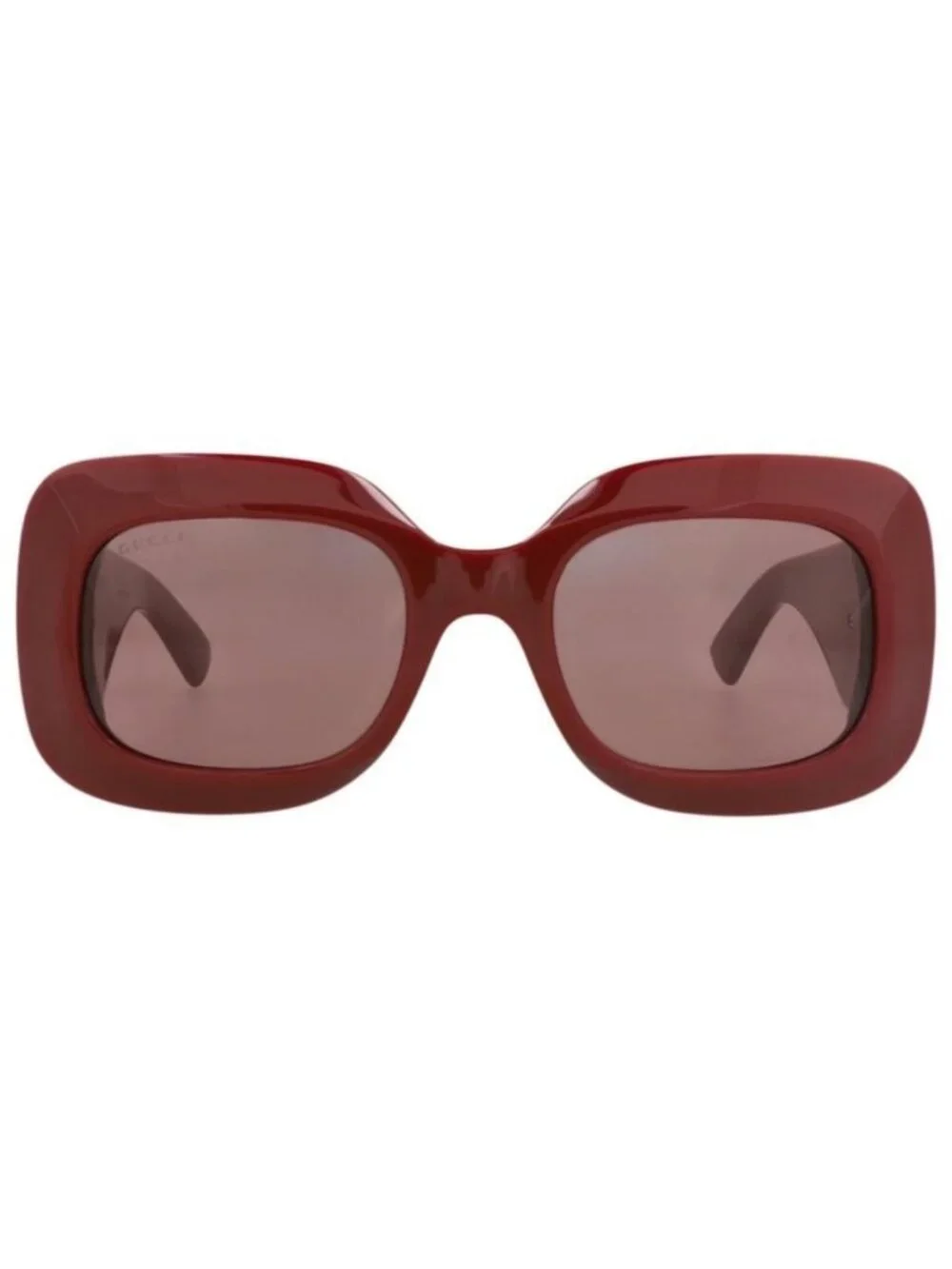 New Gucci Womens Square/Rectangle Burgundy Burgundy Brown Fashion Designer Sungl